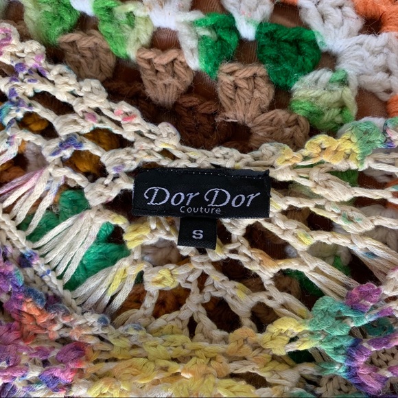 Crochet Tie-Dye Rainbow Blouse - Picture 3 of 5